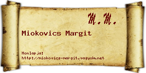 Miokovics Margit névjegykártya